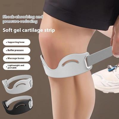 1/2 Stück Silikon-Kniebandagen zur Patellasehnenprotektoren, flexibel, leicht, atmungsaktiv, elastisch