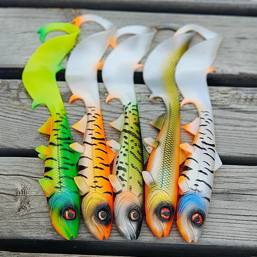 Spinpoler Firebomb Soft Swimbait 17.5cm 22cm Fishing Lure Long Wavy Tail Big Pike Bait Grub Seductive Swimming Action Rig Jig