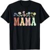 Mama Gifts Women Wildflower Floral Design Mama T-Shirt