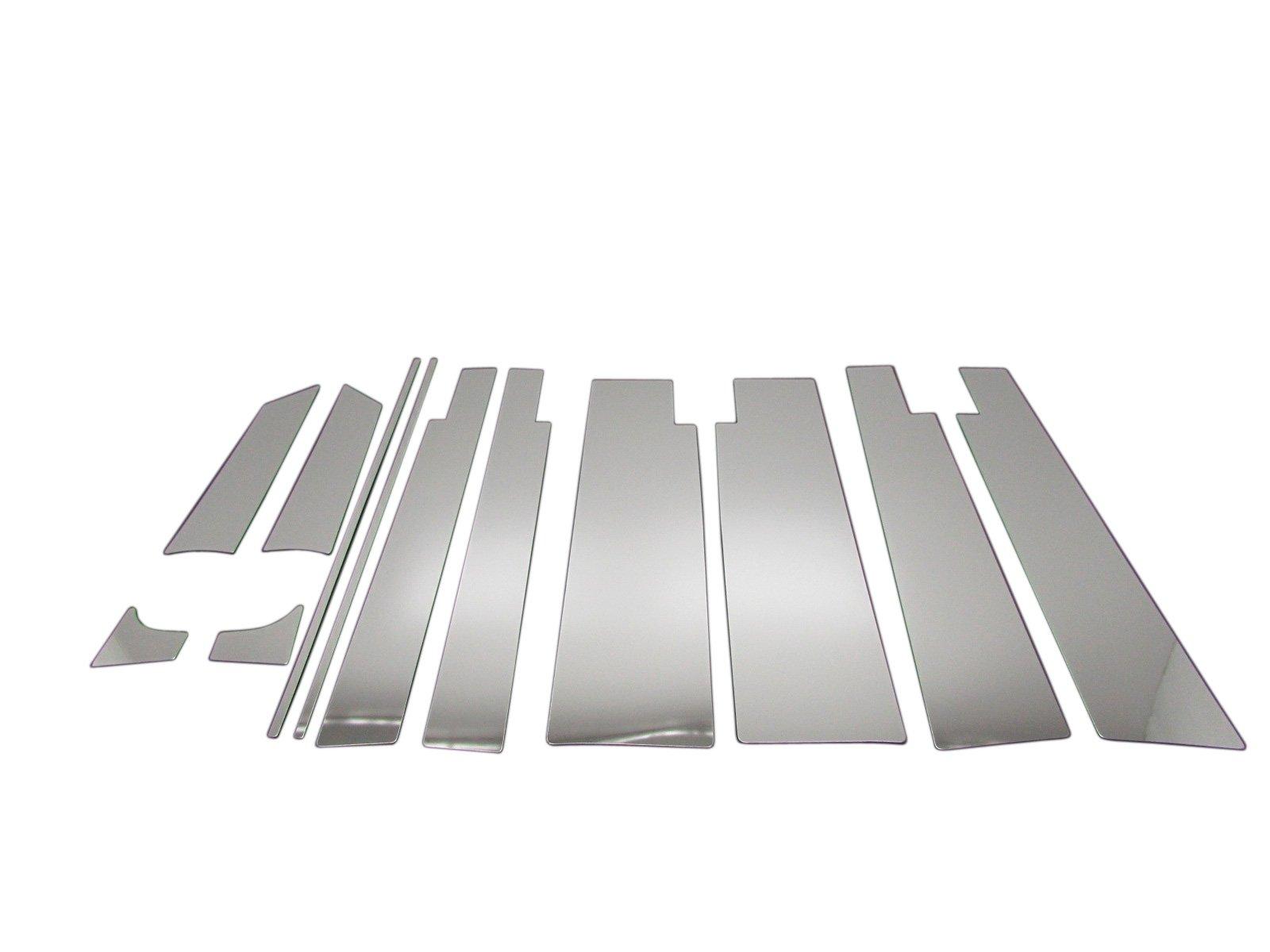 BRIGHTZ Stainless Steel Pillar Panels for Toyota Serena C25 Series with Standard 1272 Ultra-Mirror (12-Piece Set) (Compatible Visors) [PIL-SIL-231]