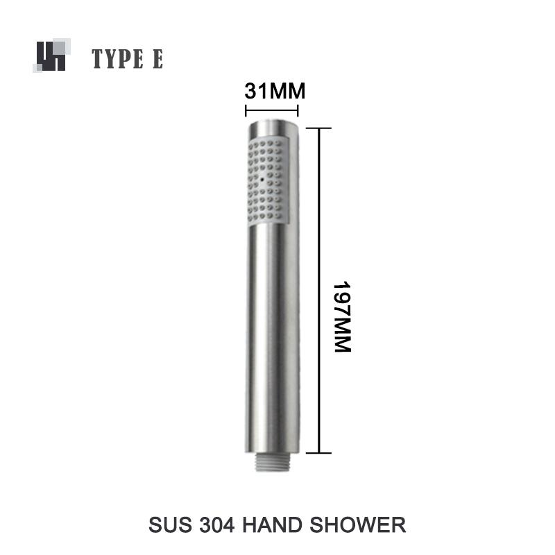 

Ручная душевая лейка высокого давления с мощным душевым распылением, круглая, квадратная, из нержавеющей стали, ручная душевая лейка, матовая отделка