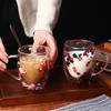 Dried Flower High Borosilicate Double Wall Glass Mug Heat Resistant Coffee Cup