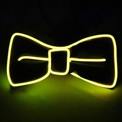 LED Light Up fluga med blinkande lägen Justerbar Långvarig bred användning fluga balklänning prestanda rekvisita