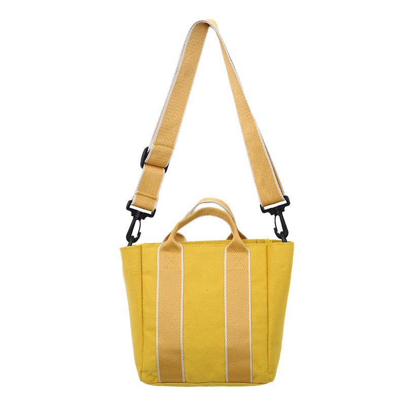 Канвас Сумка Женская Сумка Цветной Контраст Для Поездок На Работу Наплечная Сумка Через Плечо жёлтый