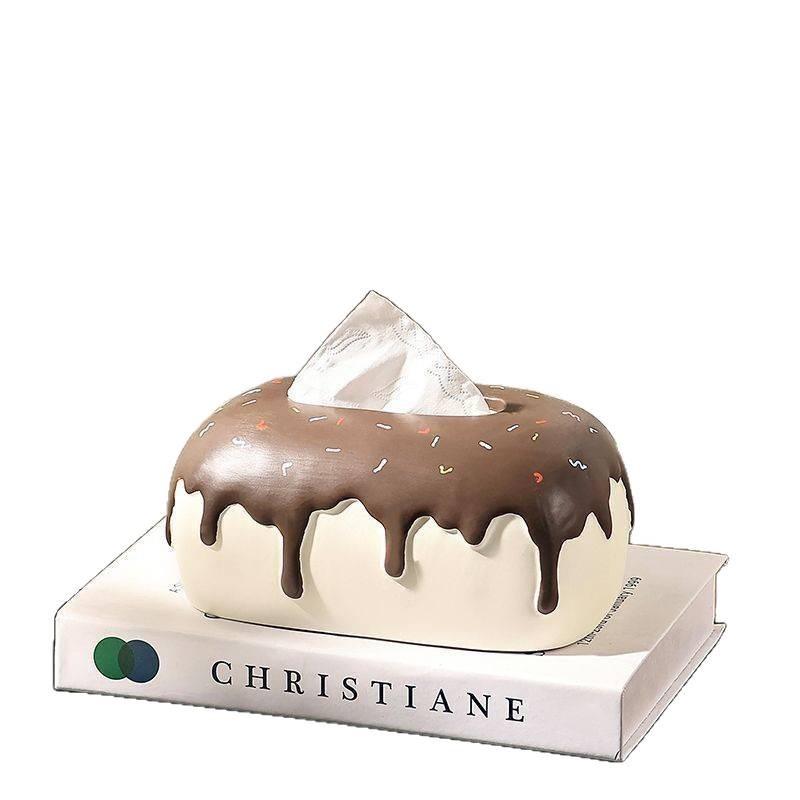 Creamy Ceramic Tissue Box for Living Room