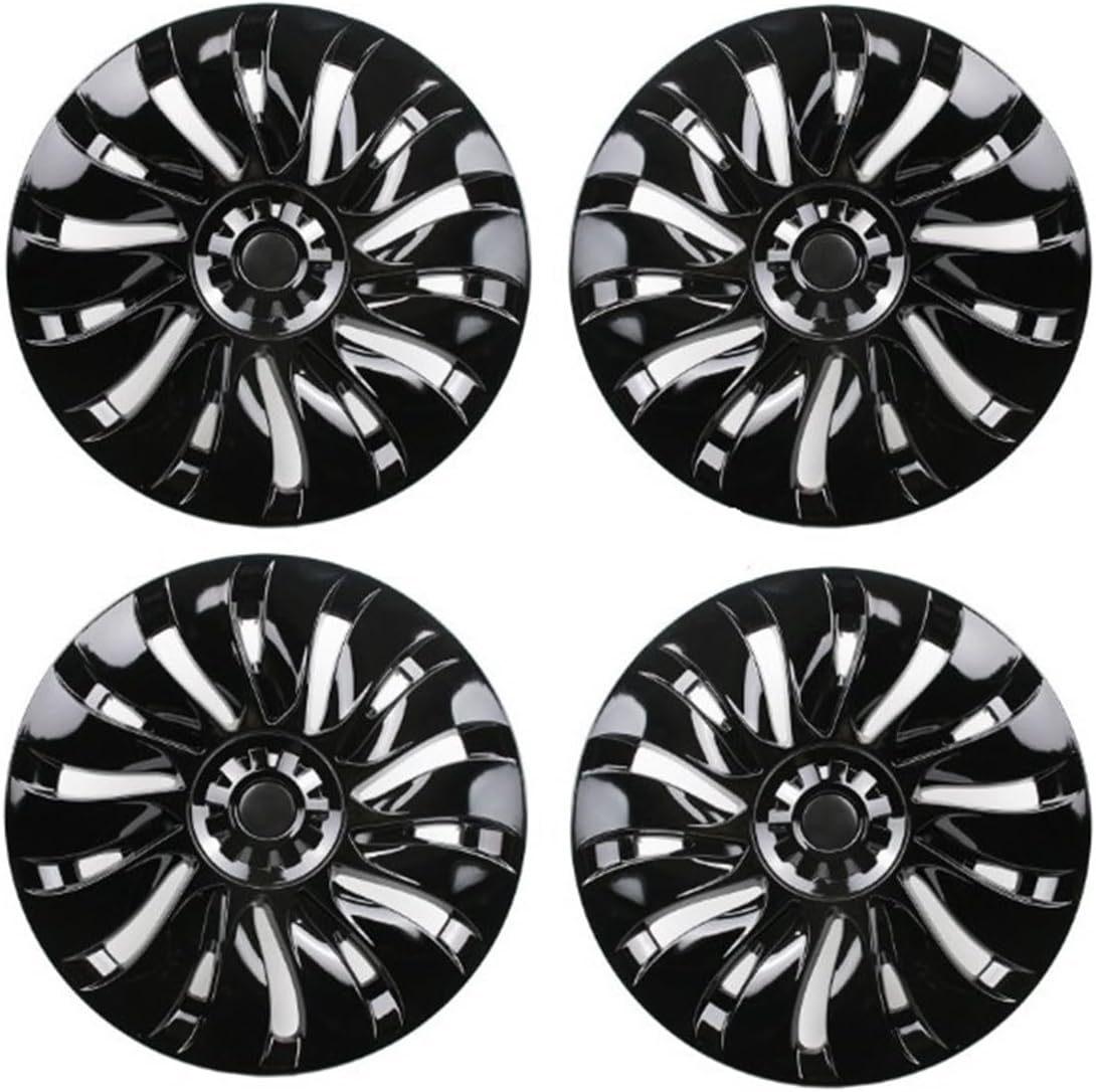 Glossy Black Hub Cap for 2017-2024 Tesla Model Y 19-inch