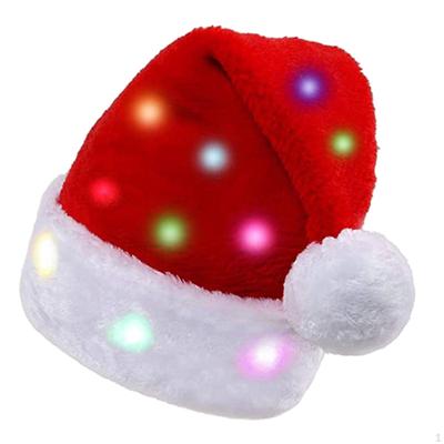 Χριστουγεννιάτικο καπέλο Xmas Headwear Props LED Santa Light up for Stage Performance Cosplay