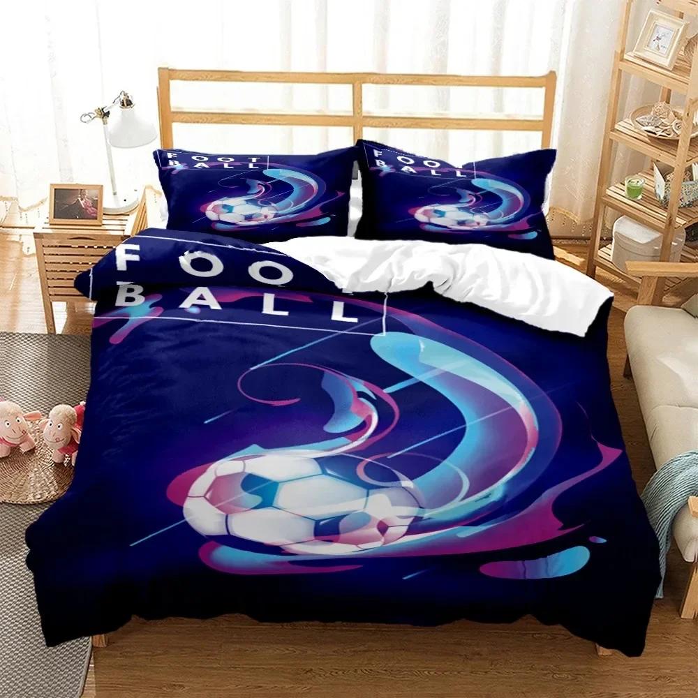 Soccer Cover Digital Polyester Comfortable Duvet Quilt Cover Pillowcase Bedding Set Children Bedroom Decoration Home Textile