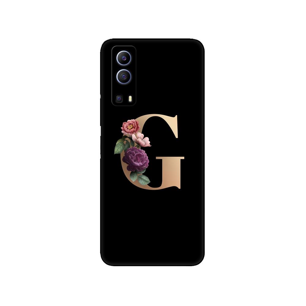 

Чехол для vivo Y72 5G, задняя крышка для vivo Y72 5G V2041, чехлы для телефонов vivoY72 Y 72 5G, черный чехол из ТПУ, забавный чехол с индивидуальным именем и буквой vivo Y72 5G