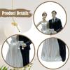 Wedding Cake Topper, Bride and Groom Figurine, Elegant Gift, Desktop Ornament, Decor for