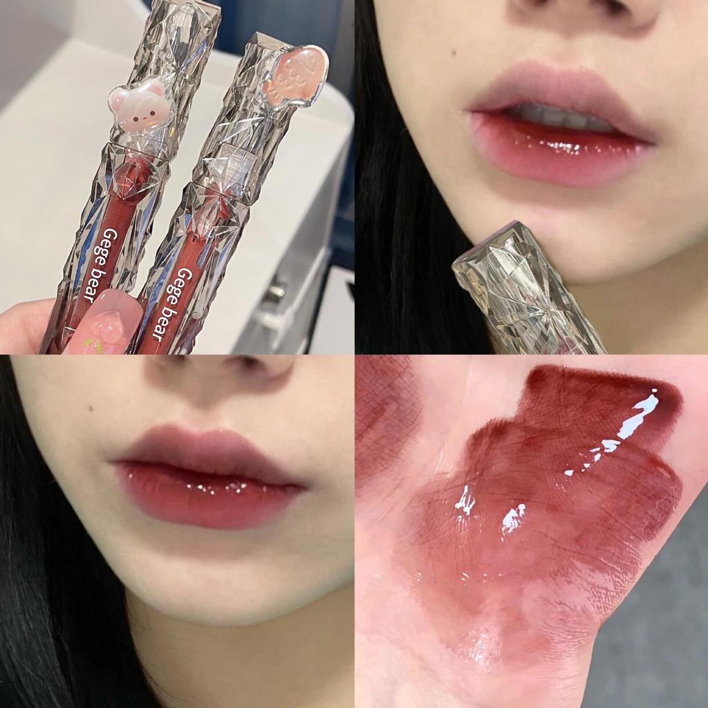 Crystal Diamond Mirror Shine Lip Gloss Long Lasting Moisturizing Water Shine Liquid Lipstick