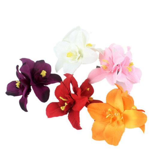 Haarspange, Urlaub am Meer, Orchidee, elegante und charmante Blumenspange, vielseitiges DIY-Accessoire für Mädchen