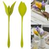 2 Stück Bloom Serviettenhalter, einzigartiger eleganter Blatt-Blumen-Form-Papierrollenhalter für Esstisch-Dekoration
