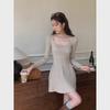 Elegant French Design Slim Knit Dress with Pleated Skirt – 2023 Autumn/Winter Collection
