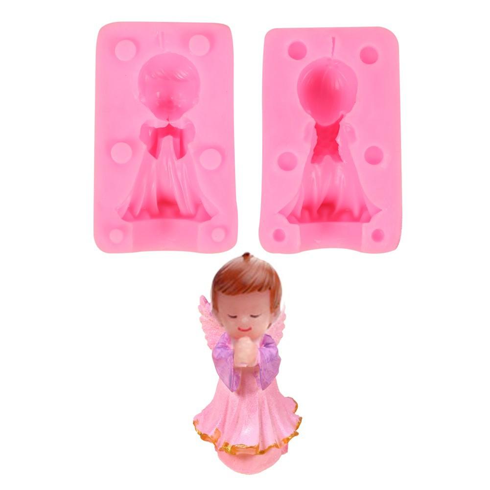 3D  Angel Girl Boy Candle Silicone Mold Lollipop Soap Mold Drop Mold Baking Cake Silicone Mold Candle Making  Body Mold