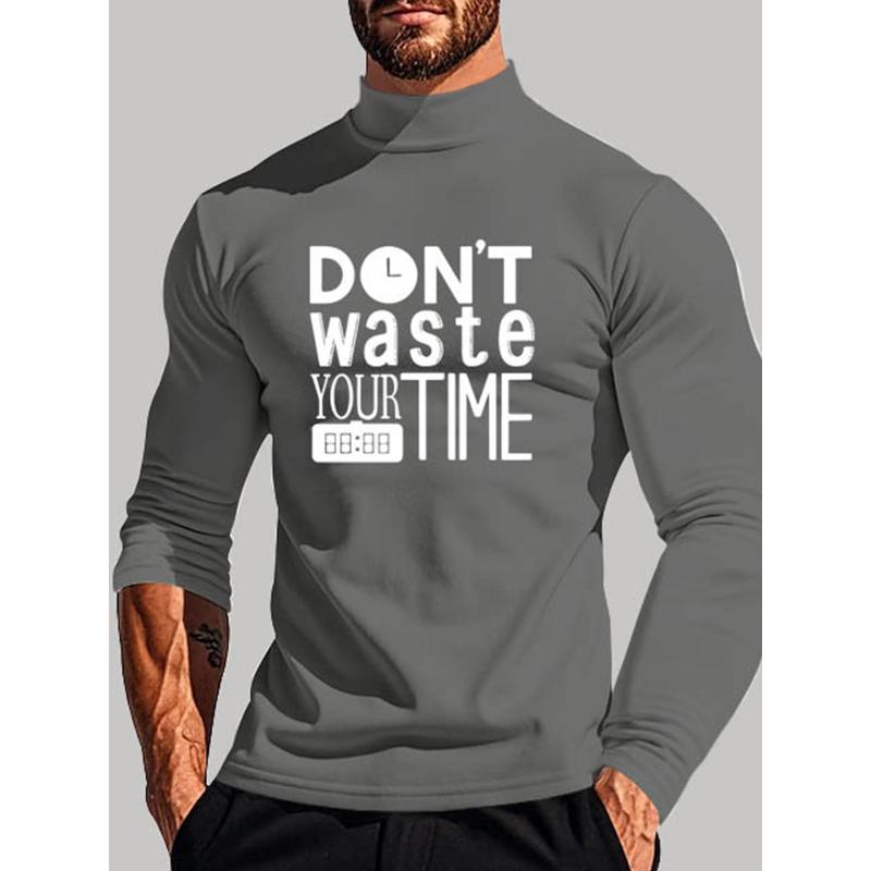 Wrinkle-Resistant  Polyester Men s Mock Neck Top, Ideal for  Layering S