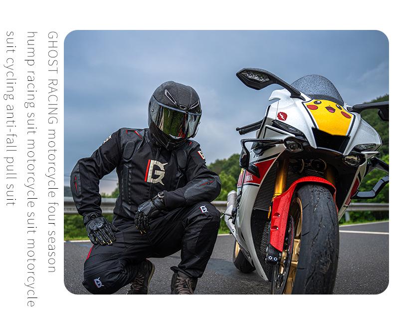 Traje de Motociclismo de Carrera Camelback para Todas las Estaciones con Tracción Anticaída y Pantalones de Montar Resistentes al Desgaste