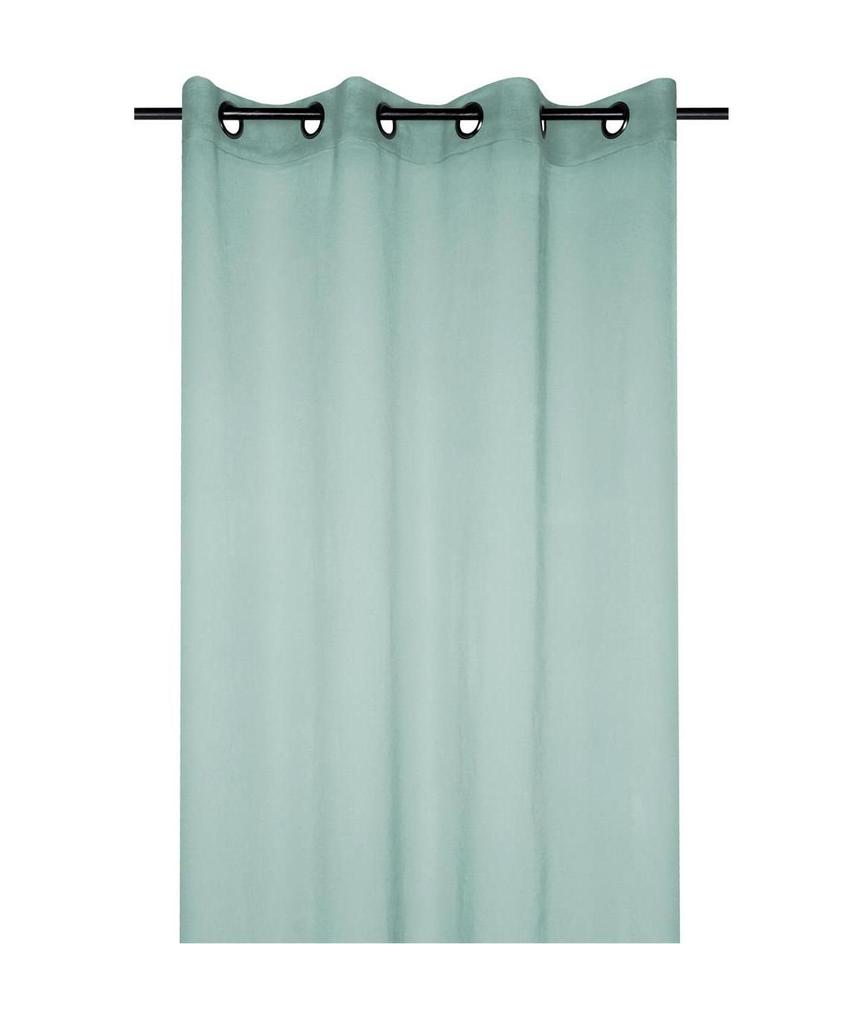 Voilage - Mona - 135 X 260 Cm - Vert Jade - Œillets Métalliques