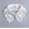 Fashion Beading Fake Collar For Women White Lace Hollow False Detachable Collar Lapel Shirt Tie Necklace Clothes Accessory