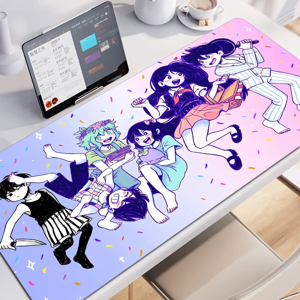 Omori Mauspad Tablet-Mauspad Laptop XL Schreibtisch-Mauspad Niedlich HD Regenbogen Gaming-Tastaturpad csgo Spieler x