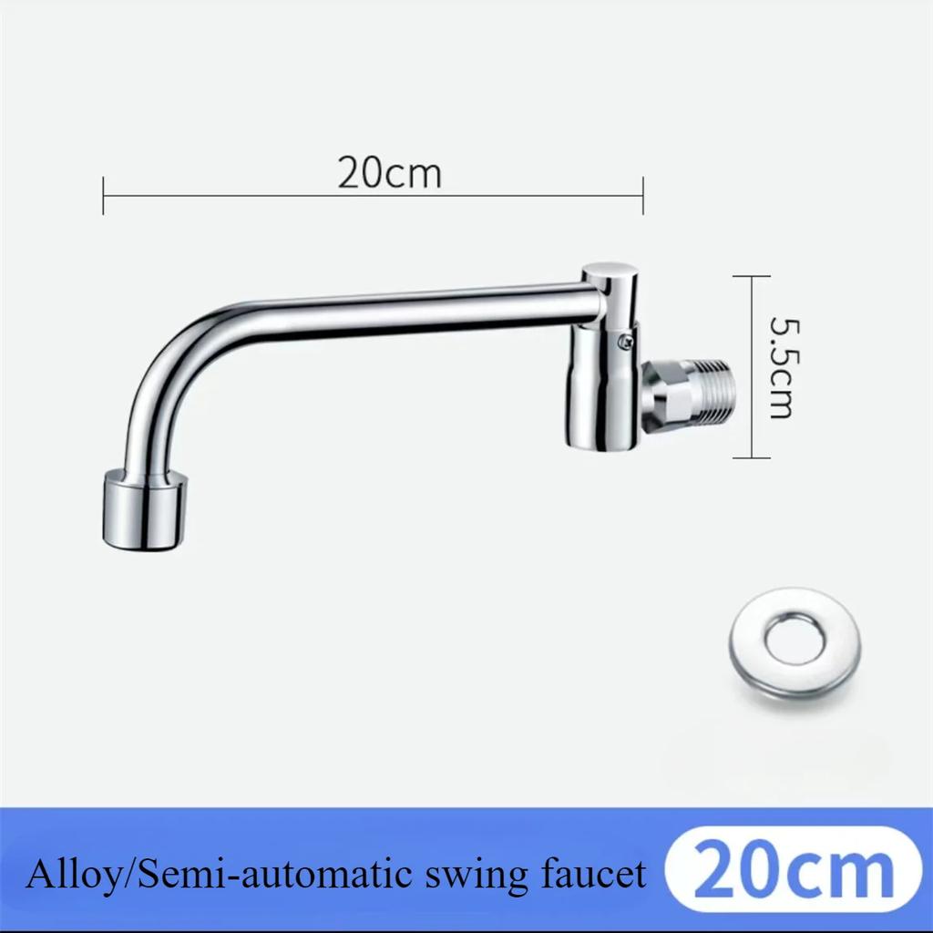 Commercial Stove Faucet Automatic Swing Hotel Kitchen Stove Faucet Dish Basin Semi-automatic Swing Faucet