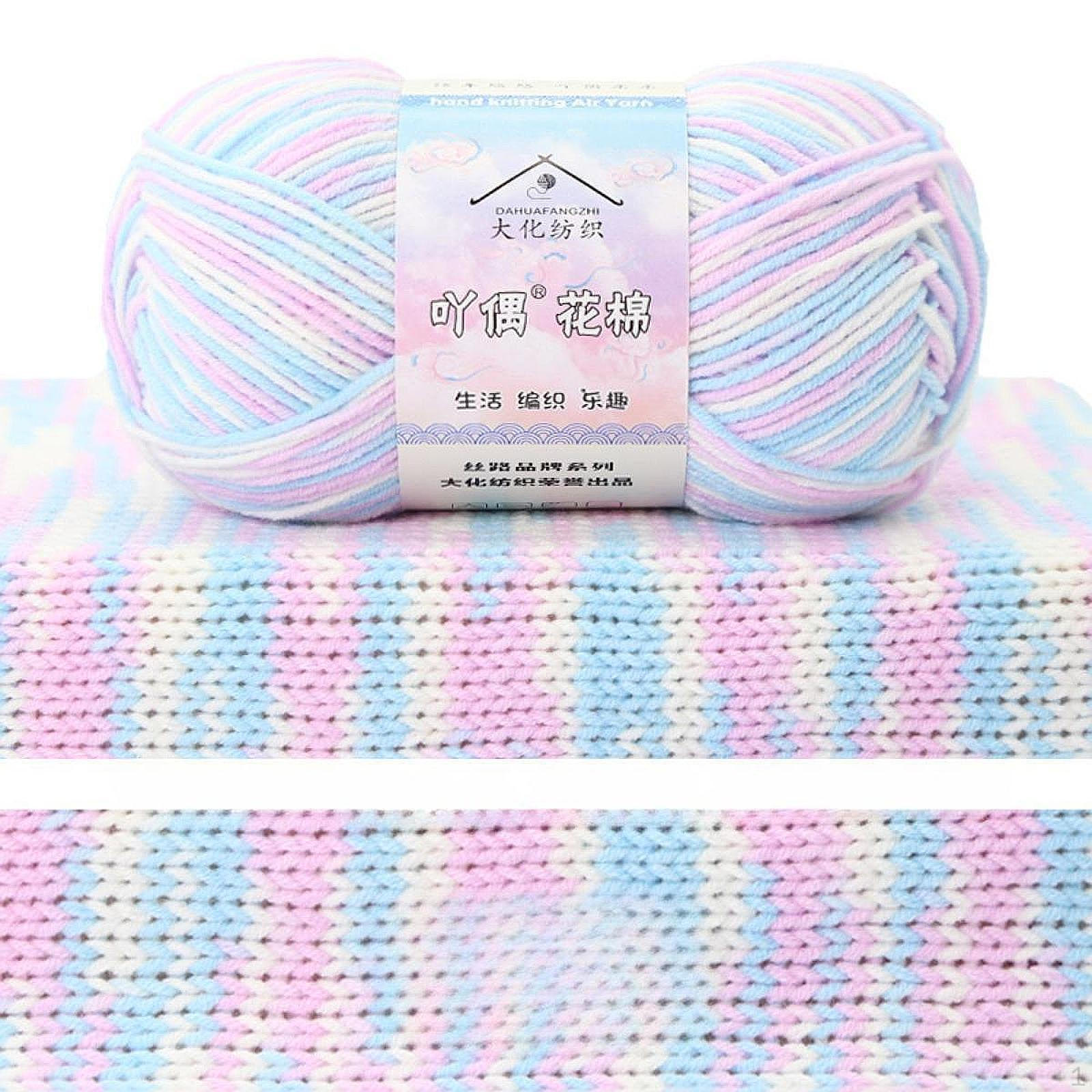 

1 рулон в’язаної пряжі Зручна подача Легкі 50 г м’яких матеріалів для виготовлення килимів синій