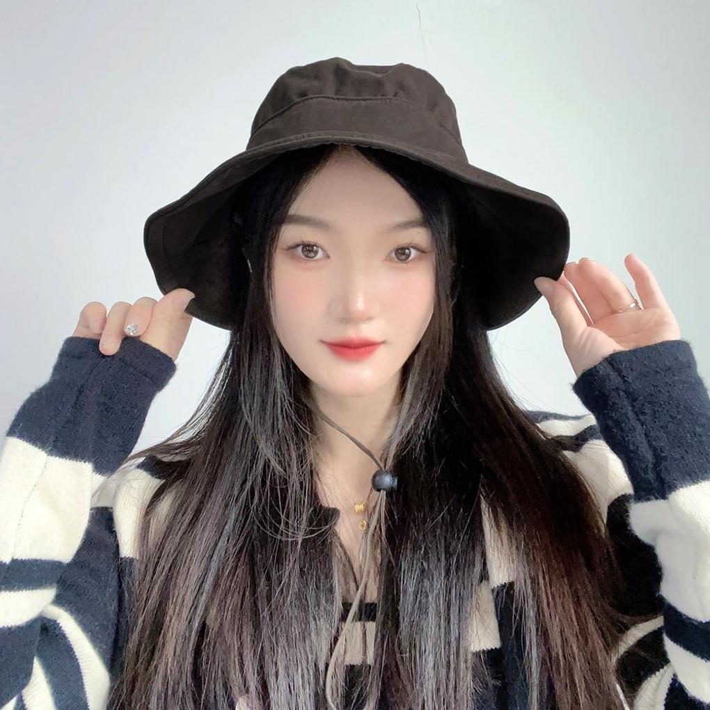 Autumn Wire Brim Women's Bucket Hat (Dark Brown)