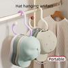 3Pcs Plastic Round Scarf Tie Hanger Dopamine Non-Marking Hat Storage Hook Anti Slip Hanging Circle Ring Hat Hanger Wardrobe