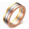 Simple Three-Color Colorful Ring Fashion Stainless Steel Jewelry Rings