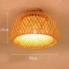 30CM E27 Handmade Boho Bamboo Wicker Ceiling Lamp Traditional Farmhouse Bedroom Restaurant Hallway Corridor Mount Ceiling Light