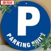 D Flat Pc Round Aluminum Personal Parking Sign  Waterproof UVResistant Metal Plate Classic Wall Decor Suitable for Indoor