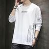 Men's Korean Style Long-Sleeve Slim Round Neck Sweater Shirt for Spring