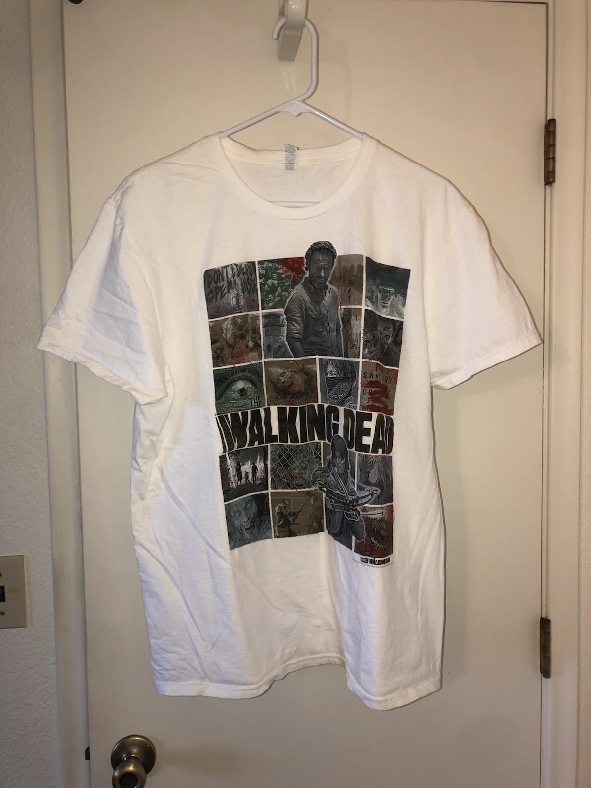 AMC The Walking Dead White 2015 Men’s Size Large Daryl Dixon Rick Grimes Unisex T-Shirt XXL