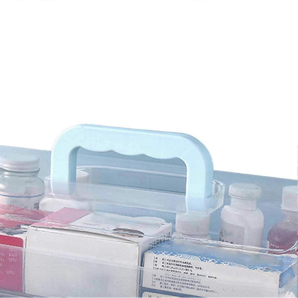 Portable Multi - Layered Medicine Storage Box with Handle - Large Capacity for Household First Aid 25-26s