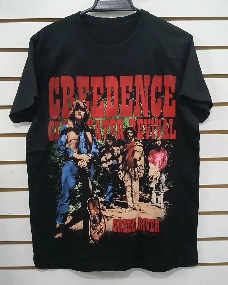 Винтажная черная футболка Creedence Clearwater Revival Унисекс от S до 5XL HS468 Унисекс футболка L