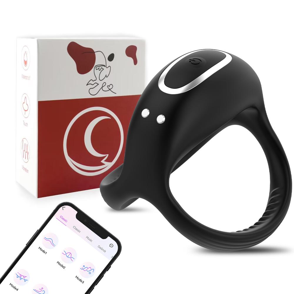 Wireless Control Vibrating Penis Ring for Man Delayed Ejaculation Trainer Enlargement Erect Cock Rings Couples Sex Toys for Men