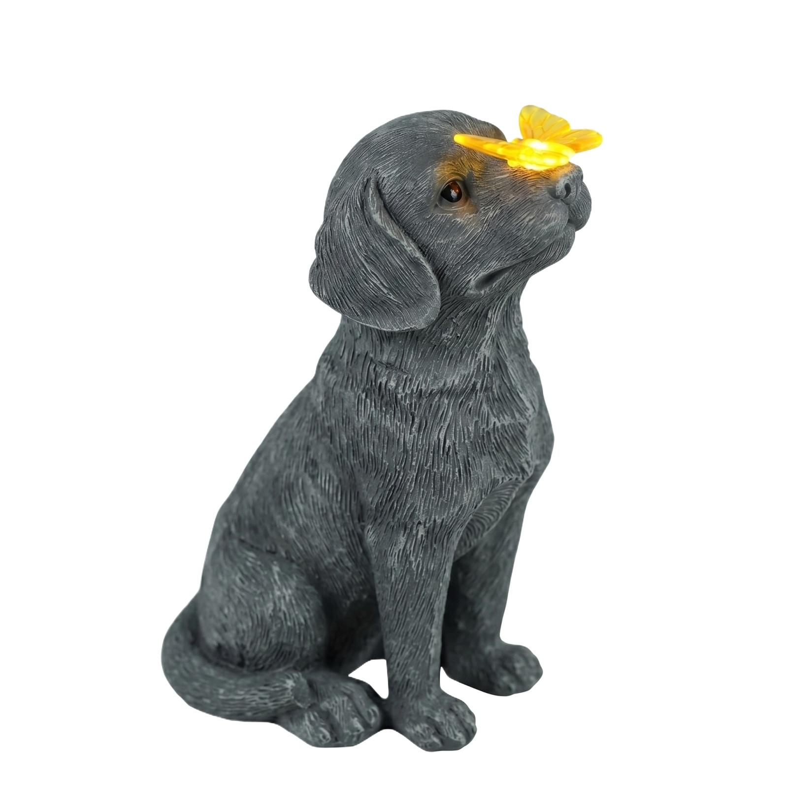 

Solar Resin Dog Statue Light Outdoor Waterproof LED Garden Decor for Patio Yard Lawn Landscape Sculpture One Size