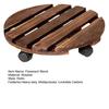 Wooden Plant Stand with Wheels 40 Kg Load Capacity Rolling Plant Caddy Multipurpose Flowerpot Stand with 360° Lockable Casters