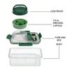 Salad Container For Lunch With Vertical Layering & Dressing Holder, Airtight Salad Pod With Fork, Portable Leakproof Organizer