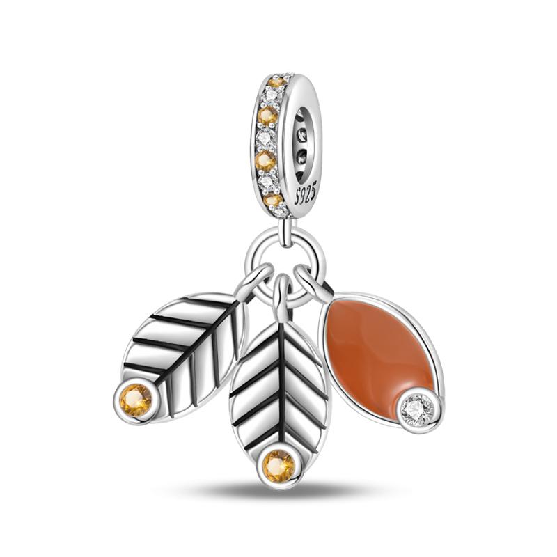 925 Silver Coffee Cake Bread Ice Cream Tea Beer Charms Pendant for 3mm Bracelets DIY Jewelry