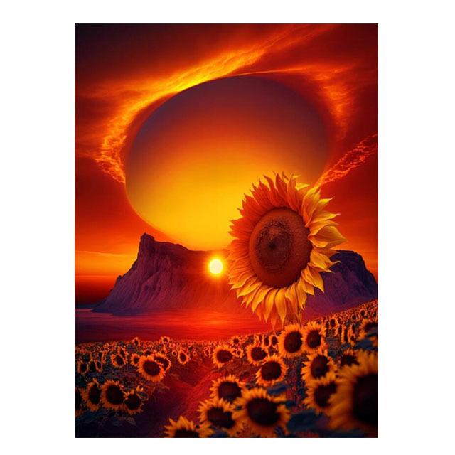 Sonnenblumen Diamant Kunst 5D voller Bohrer Diamant Malerei Sonnenuntergang Strand Landschaft Kreuzstich Stickerei Kit Mosaik Bild S477