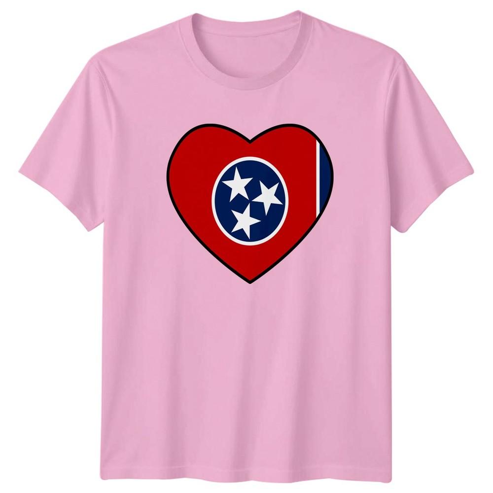 Love Tennessee State Flag Heart TShirt State Pride Birthday Gift For Him Her