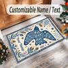Birds Theme Crystal Velvet Floor Rug Personalized Custom Name Text Warm Carpet Home Decoration