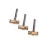 Ogdni Guitar Compensated Bridge Saddle Set of 3 Bridge Saddles for Telecaster and Electric Guitar Replacement Parts - 10.8mm Barrel-Style Tele-Style