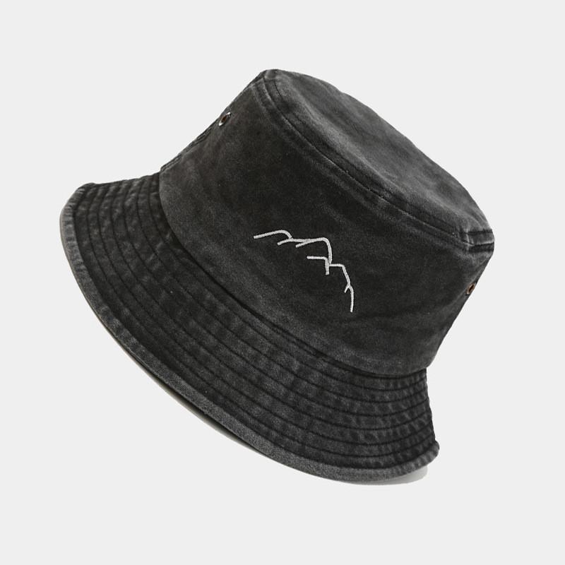 Retro Waterwashed Fisher Hat With Wide Brim For Hiking And Fishing Enthusiasts