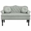 VidaXL Bench with Cushions, Sofa with Armrest and Backrest, Bench with Wooden Legs, Living Room Seat, 372140