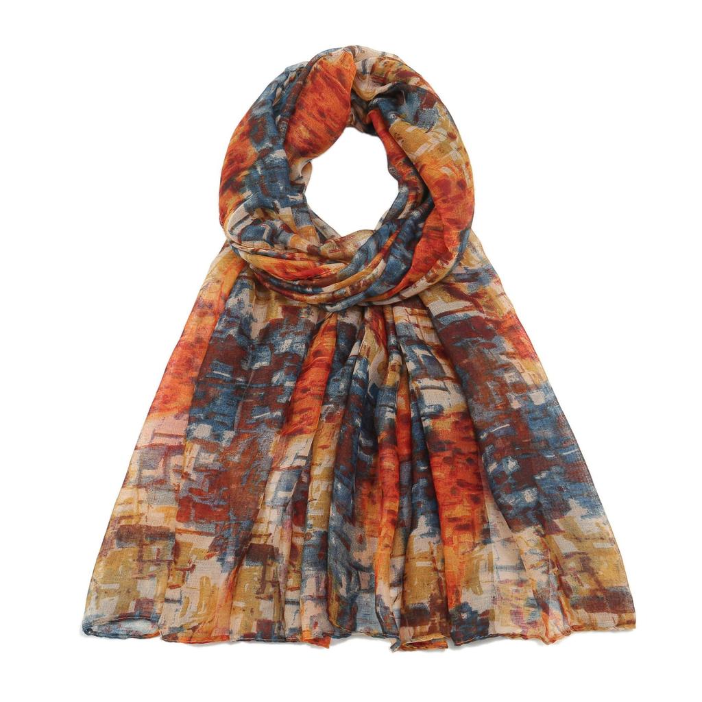 Mixed Color Cotton Voile Scarf Shawl Scarves Beachwear Wrap