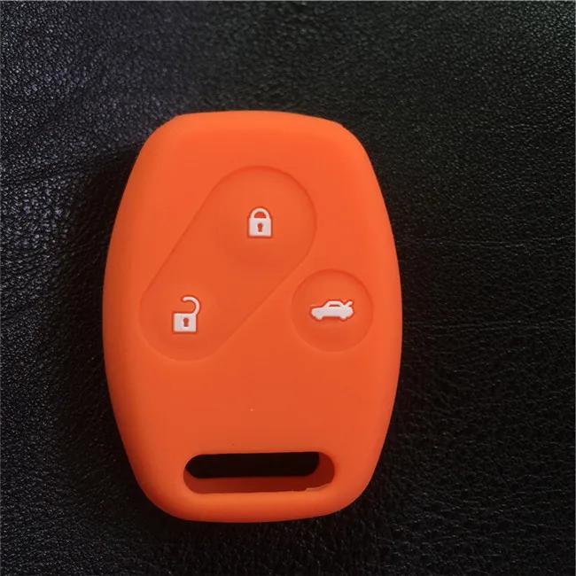 silicone rubber car key cover case for Honda 08 Accord CR-V Civic Fit Freed StepWGN 3button key