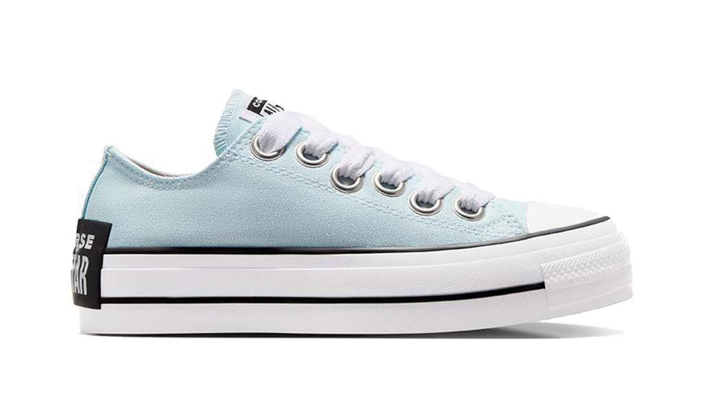 Shoes Converse Blue Chuck Taylor All Star Lift Platform Sketch Low Top