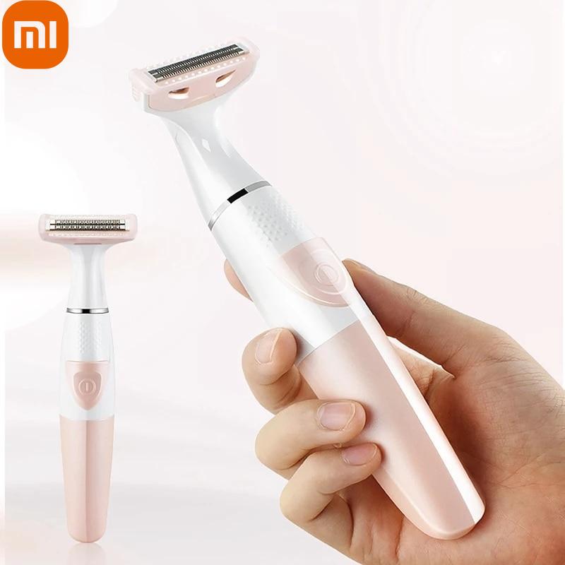 

Станок для бритья женских интимных мест Xiaomi, женский, на батарейках, бритва, подмышки, удаление волос на лобке, бритье для зоны бикини, женский, половые зоны, триммер